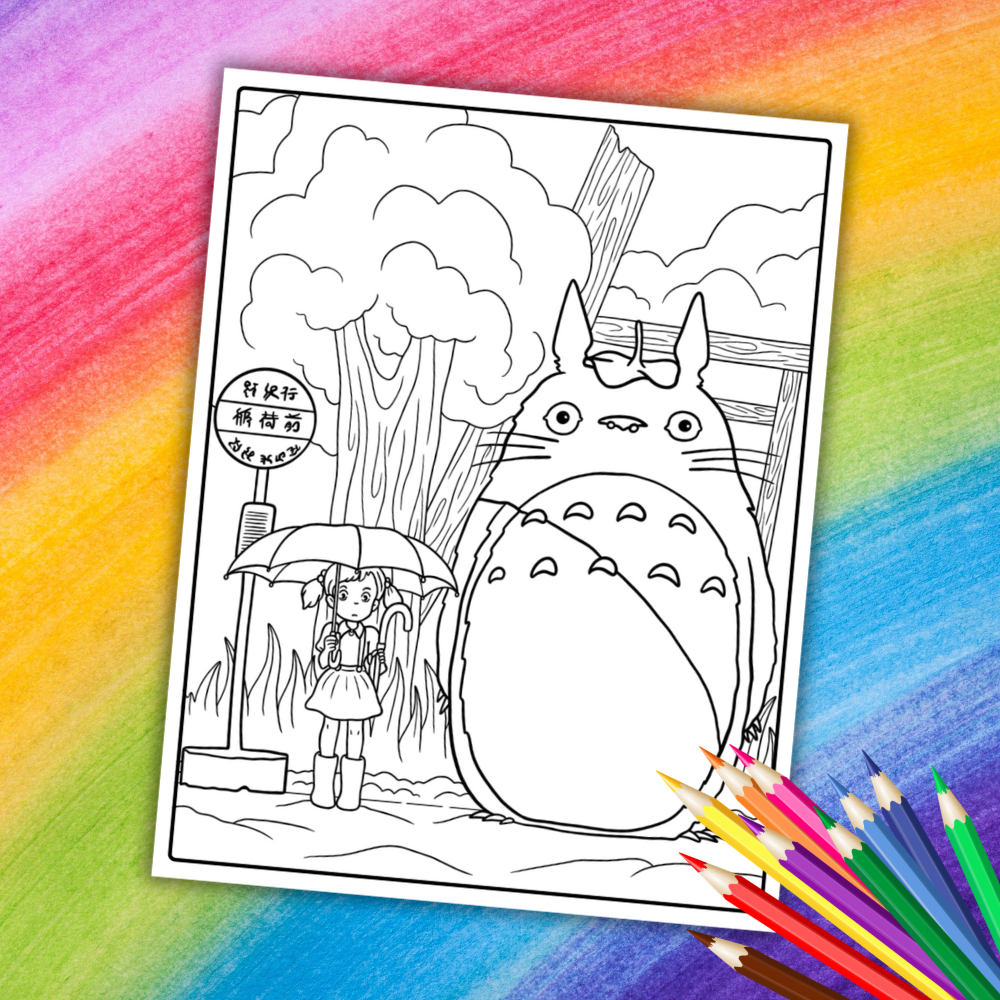 Studio Ghibli Coloring Book – 25 Relaxing Pages Inspired by Magical Anime Worlds