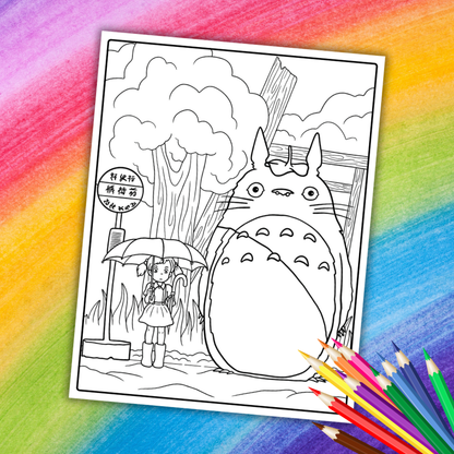 Studio Ghibli Coloring Book – 25 Relaxing Pages Inspired by Magical Anime Worlds