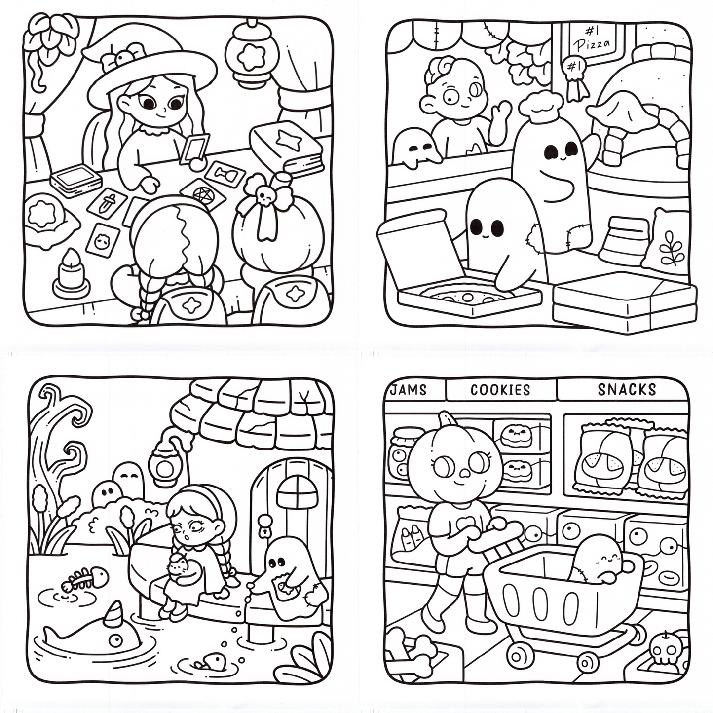 Halloween Coloring Books Bundle | 1000+ Cute & Easy Printable Pages for Kids