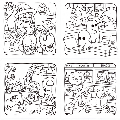 Halloween Coloring Books Bundle | 1000+ Cute & Easy Printable Pages for Kids