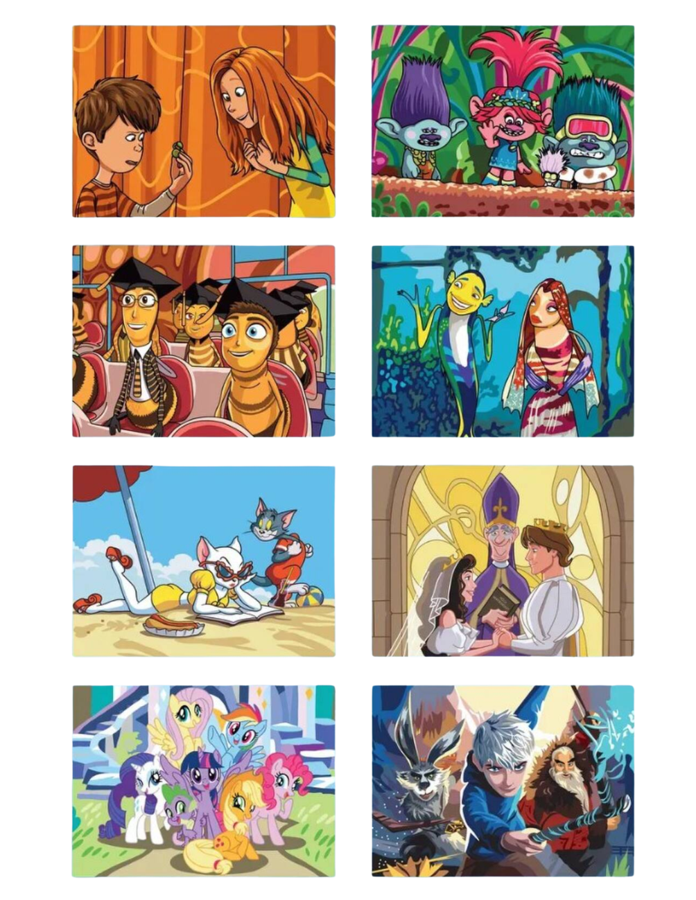 Favorite Cartoons Color by Number | Mystery Coloring Book PDF | Cartoon Coloring Pages | Printable Digital Download