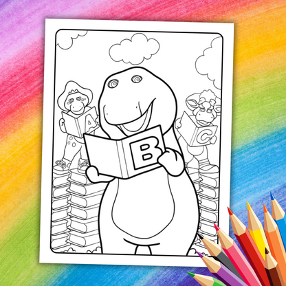 Barney Coloring Book | 19 Printable Pages of Fun & Friendship