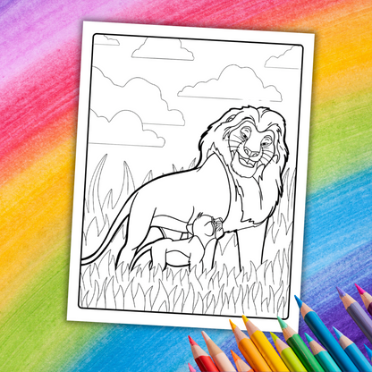 Lion King Coloring Book | 29 Printable Pages of Adventure