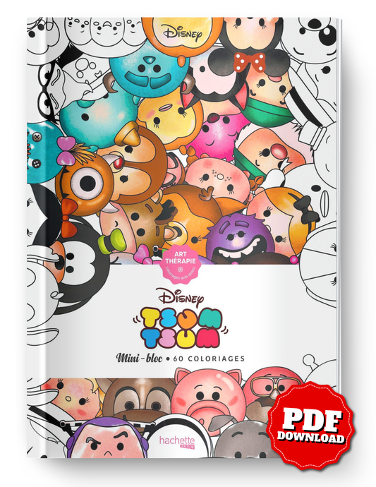 Disney Tsum Tsum – Mini Block Coloring Book (60 Pages)