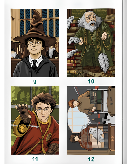 Harry Potter Mystery Coloring Book PDF | Wizard Magic Color by Number | Printable Digital Download