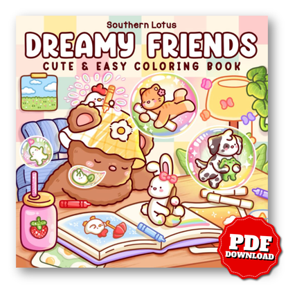 Dreamy Friends Coloring Book | Cute & Easy Pages for Kids