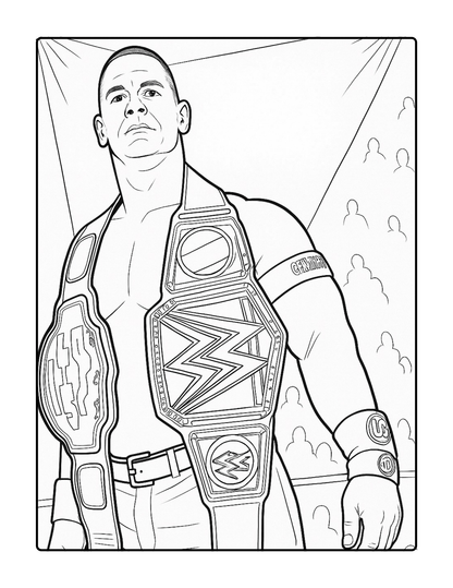 WWE Champions Coloring Book | Printable Wrestling Superstars PDF for Fans & Kids