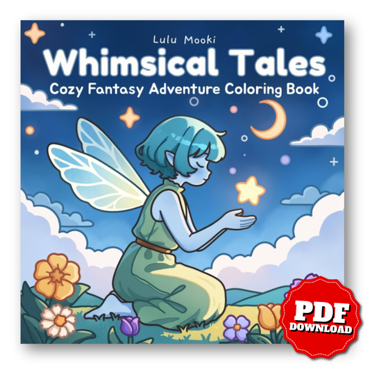 Whimsical Tales: Cozy Fantasy Adventure Coloring Book