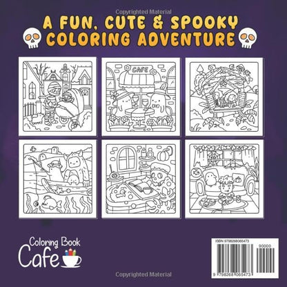 Cozy Spooky: Cute & Cozy Halloween Coloring Book for Adults & Teens, Fun & Festive Spooky Scenes with Pumpkins, Witches, Ghosts & Cozy Autumn Charm