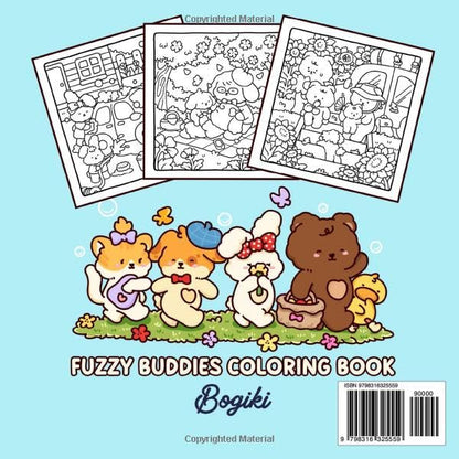 Happy Moments: Cute Coloring Book for Adults and Teens Featuring Animal Families in Cozy Home Scenes for Relaxation and Stress Relief