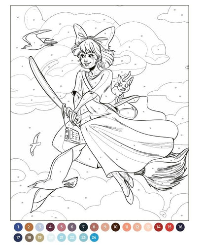 Color by Number Ghibli – Studio Ghibli Color by Number – Miyazaki Coloring Book – Creative Hobbies and Activities – Digital Download