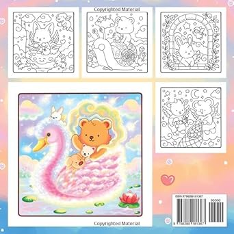 Hygge Clouds - Super Cute and Fun Adult Coloring Book: Featuring Adorable Animal Characters Engaging in Relaxation, Mindfulness, and Stress Relief ... Besties in a Magical Fantasy Heaven World