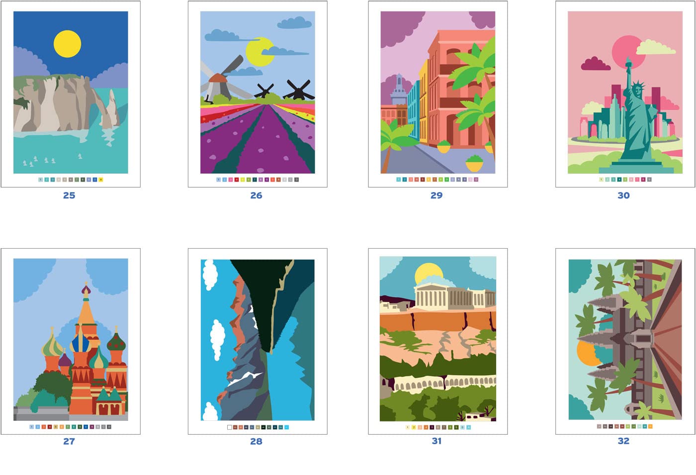 Mystery Coloring – Around the World | Color by Number & Letter Reveal