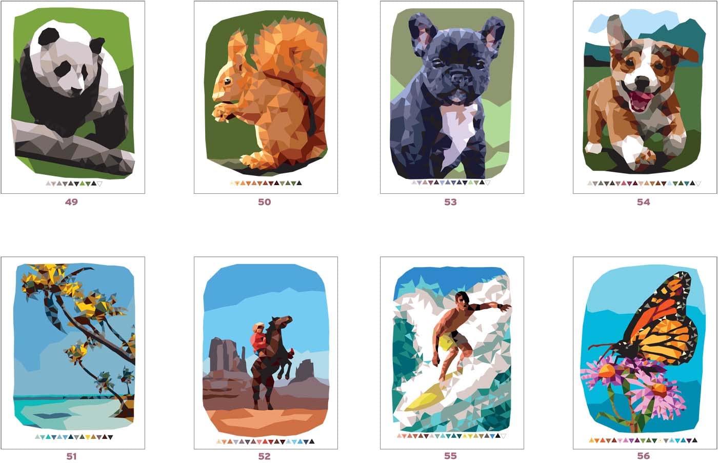 Mystery Coloring – Magic Triangles | Geometric Color-by-Code Art