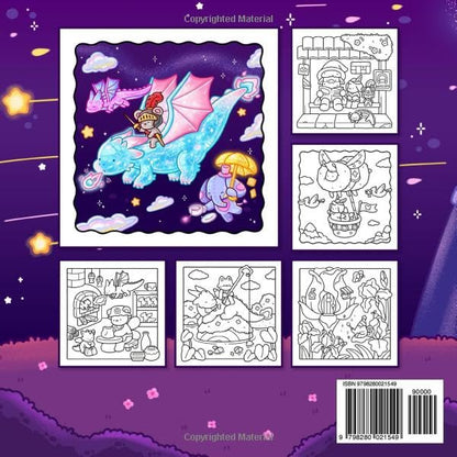 Fantasy Land: Coloring Book for Adults and Teens Featuring Little Friends in Magical World with Cute Cozy Moments and Funny Adventures for Relaxation