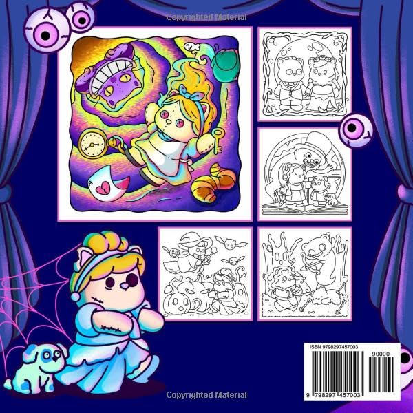 Spooky Meowvies: Cozy and Cute Coloring Book for Adults & Teens Featuring Creepy and Fuzzy Cat Friends in Movie-Inspired Scenes