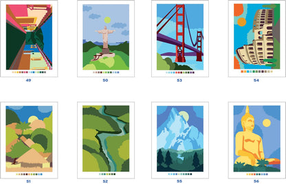 Mystery Coloring – Around the World | Color by Number & Letter Reveal