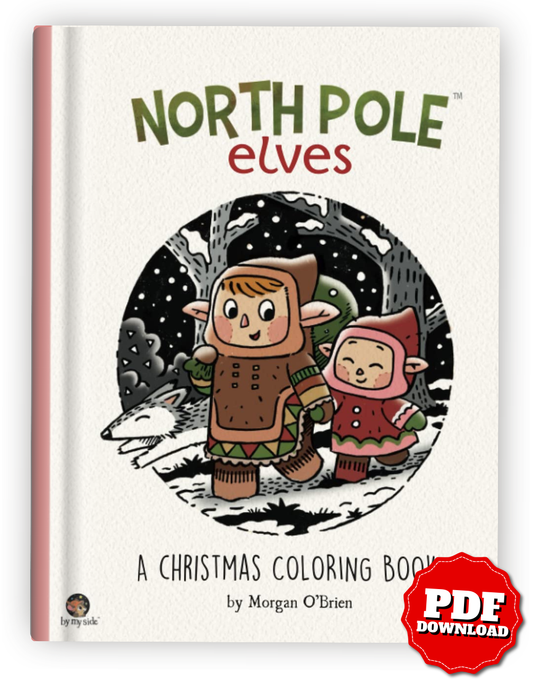 North Pole Elves – A Christmas Coloring Book (Printable PDF & iPad Coloring Version)