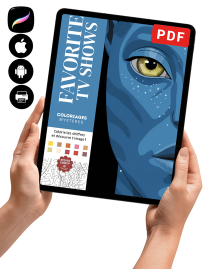 Favorite TV Shows Coloring Book PDF – Color by Number | Fun & Relaxing Printable Pages Inspired by Popular Shows
