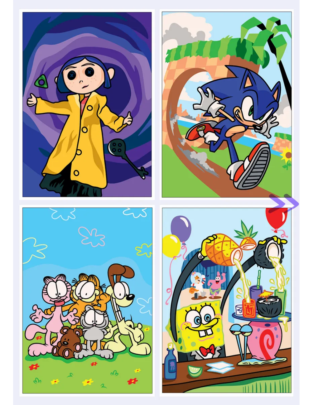 Funny Cartoon Mystery Coloring Book PDF – Color by Number | Kids Cartoon Coloring Pages | Digital Download