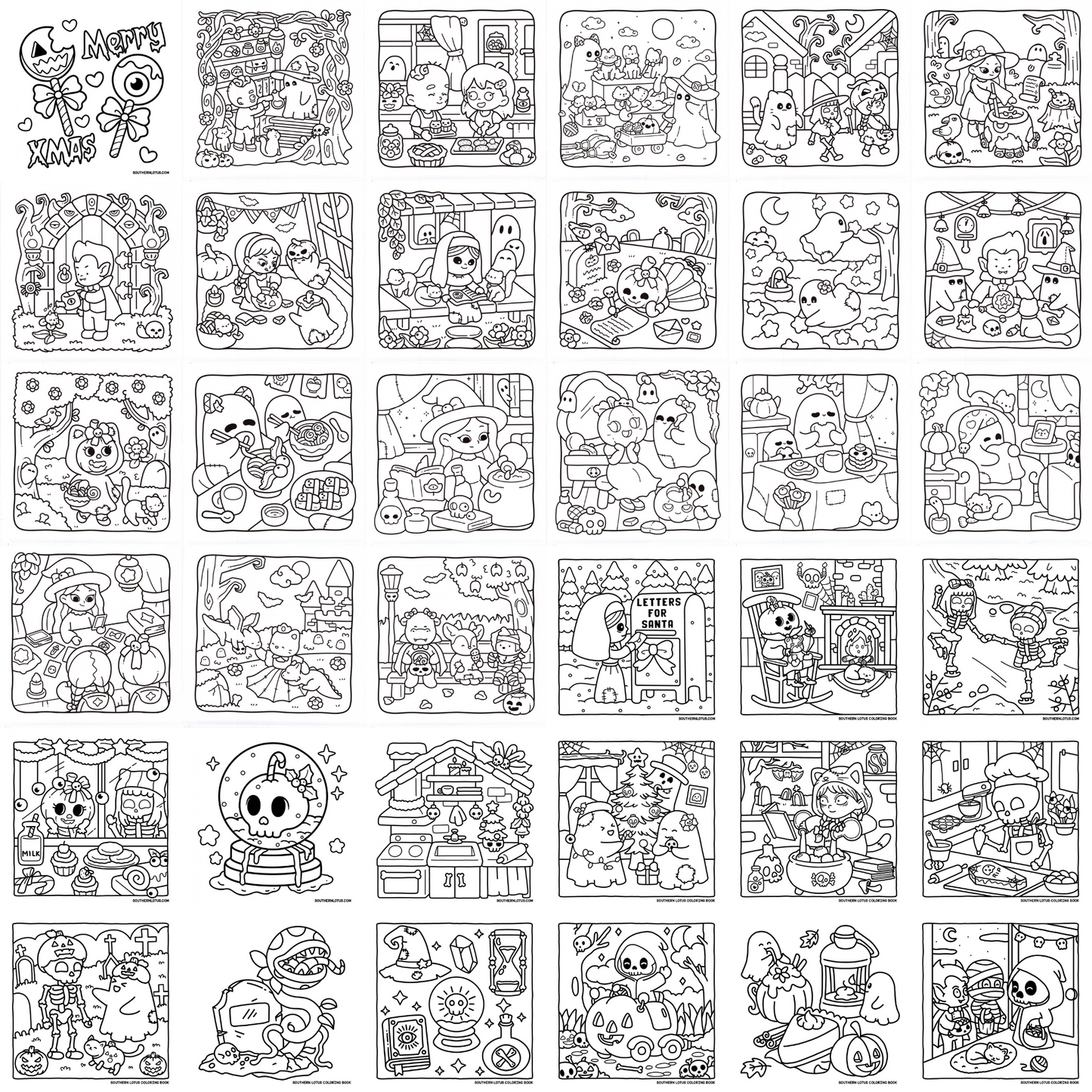 Halloween Coloring Books Bundle | 1000+ Cute & Easy Printable Pages for Kids