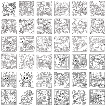 Halloween Coloring Books Bundle | 1000+ Cute & Easy Printable Pages for Kids