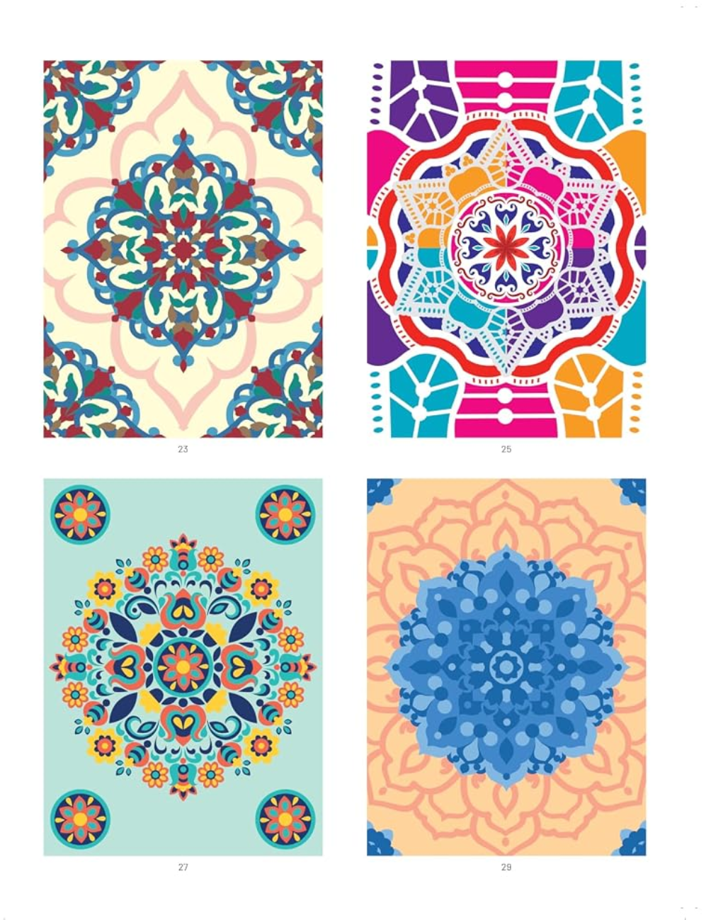 Mystery Mandala Coloring Book PDF | 40 Color by Number Pages | Floral Mandalas & Relaxing Patterns | Printable Digital Download