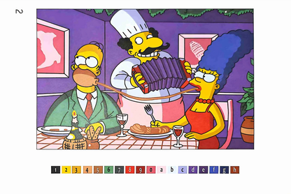 The Simpsons Mystery Color By Number Book | Hidden Picture Coloring Pages | Digital PDF Coloring Book for Adults & Teens