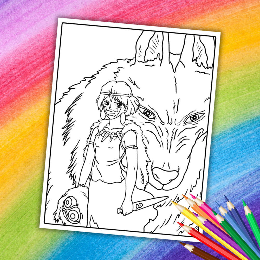 Studio Ghibli Coloring Book – 25 Relaxing Pages Inspired by Magical Anime Worlds