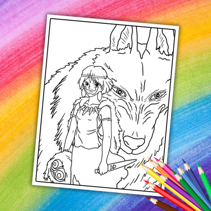 Studio Ghibli Coloring Book – 25 Relaxing Pages Inspired by Magical Anime Worlds