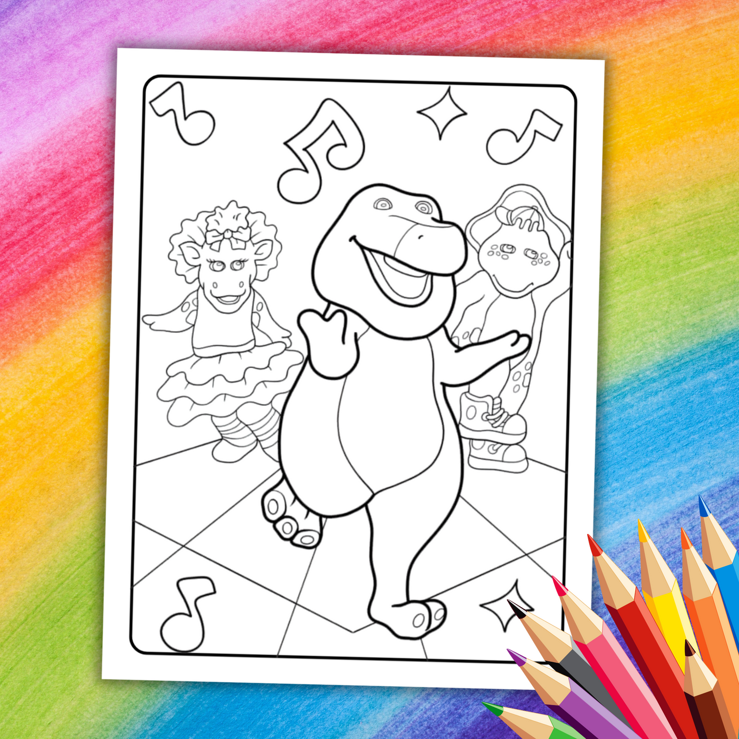 Barney Coloring Book | 19 Printable Pages of Fun & Friendship