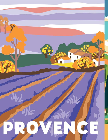 Mystery Coloring Book – French Countryside Landscapes PDF | 40 Color by Number Pages | Digital Download