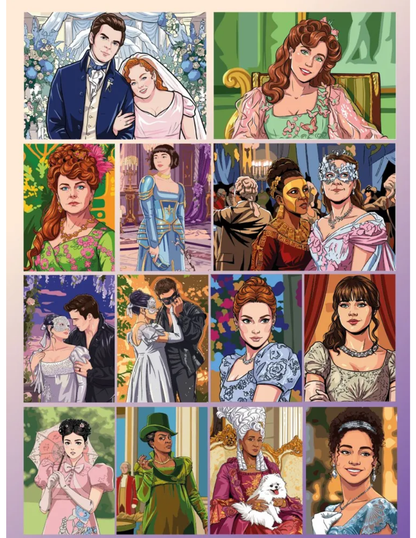 Bridgerton Mystery Color By Number Book | Printable PDF | Color by Number | Instant Digital Download