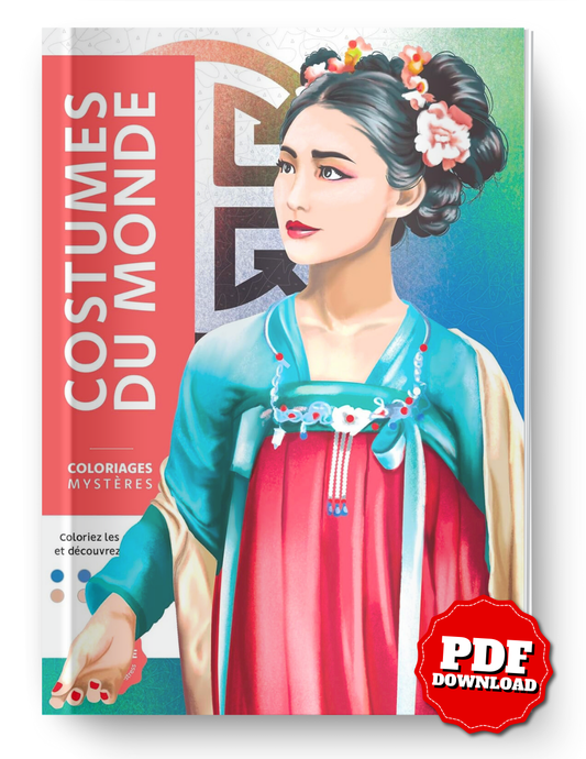 Mystery Color-by-Number – Costumes of the World Coloring Book (PDF)