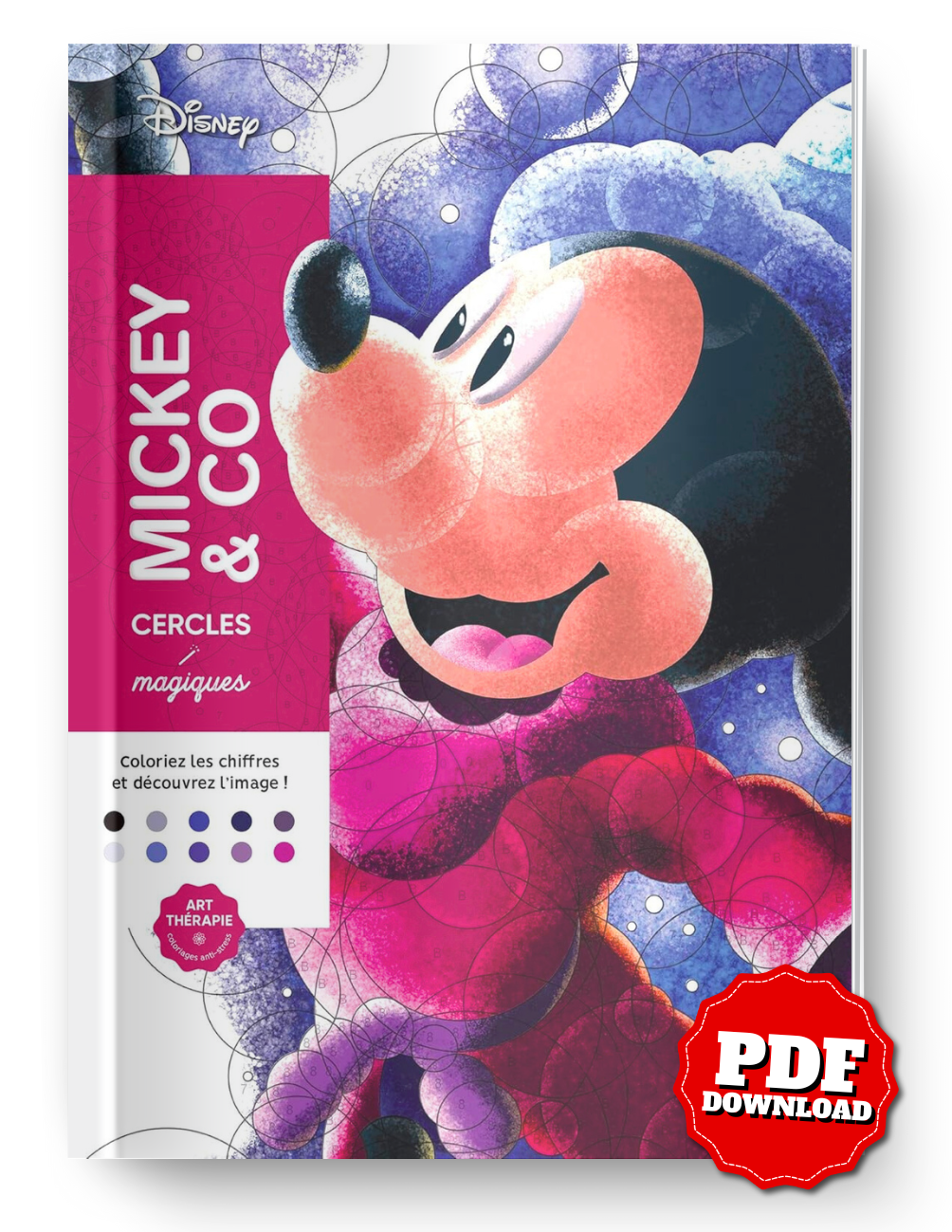 Mickey & Co Magic Circles Mystery Coloring Book | 100 Hidden Images | Printable & iPad Friendly