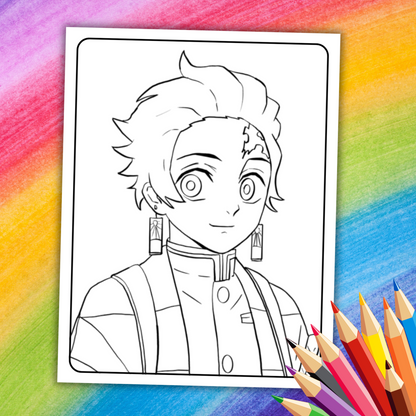 Demon Slayer Coloring Book | 38 Printable Pages for Anime Fans