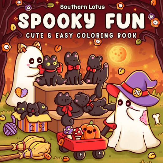Spooky Fun Coloring Book | Cute & Easy Halloween Pages for Kids