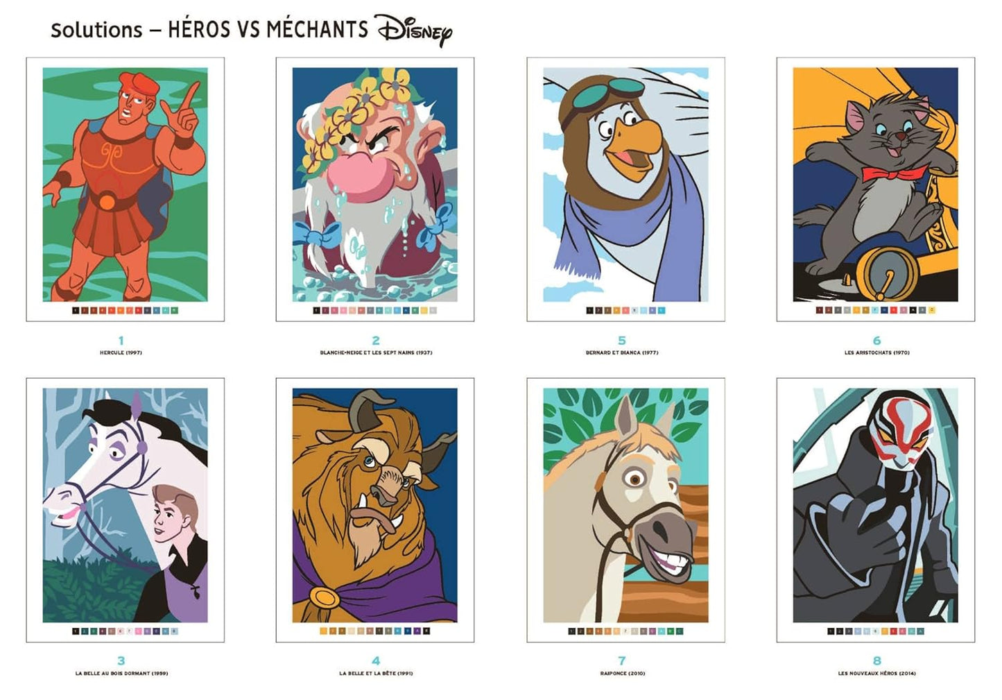 Disney Mystery Coloring Book – Heroes vs Villains (Optical Reveal) | Printable PDF Download