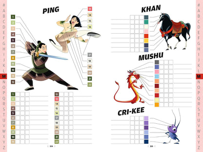 Disney Mystery Coloring Companion Book – Character Color Palette Guide | Printable PDF Download