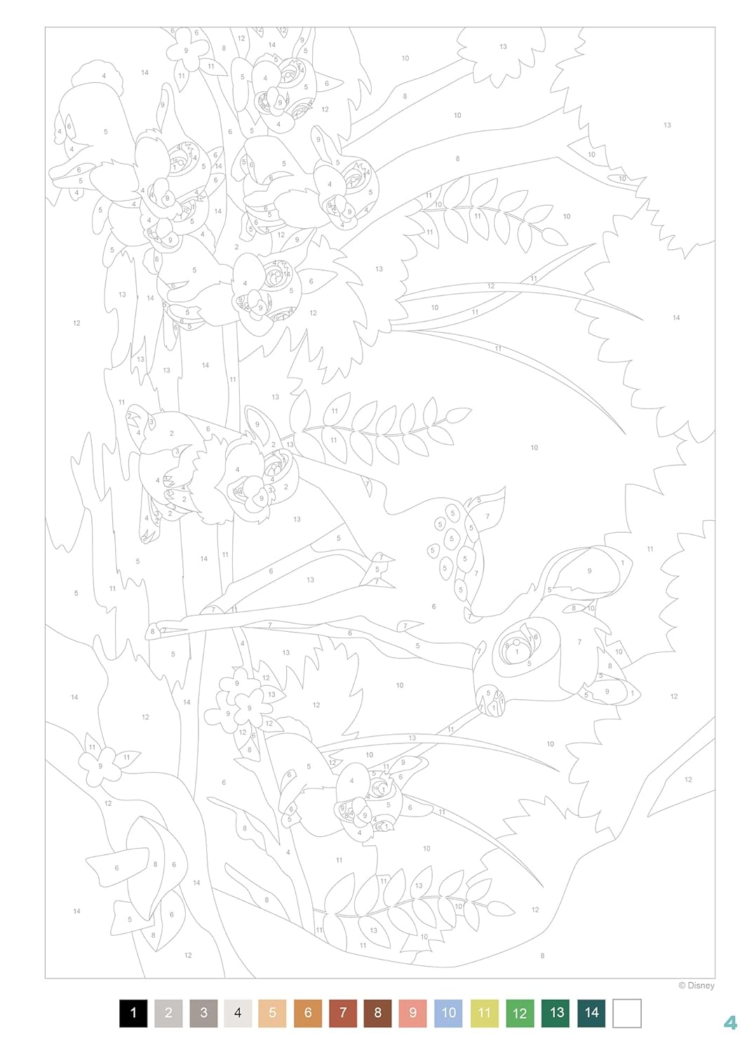 Disney Classic Characters – Color by Number Coloring Book