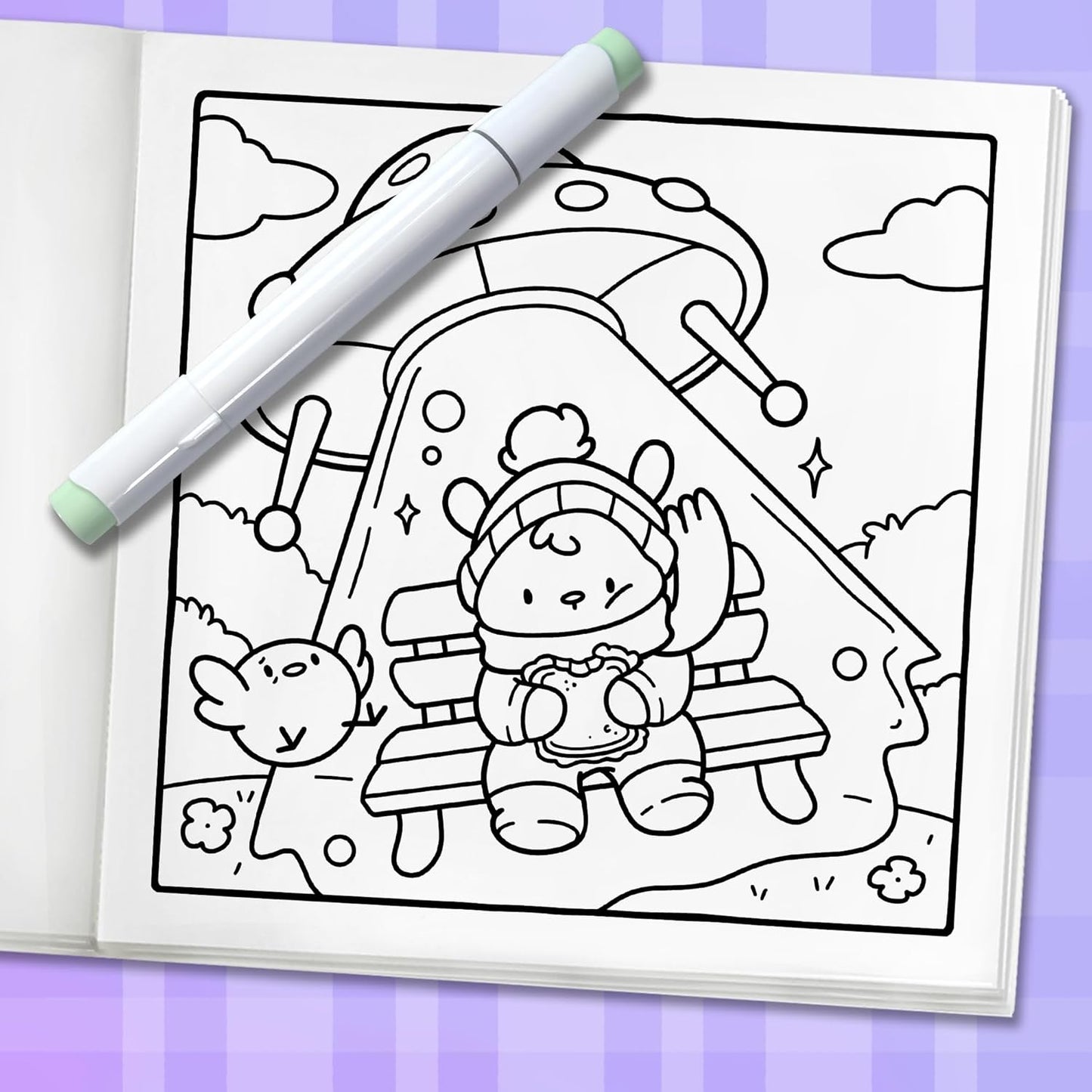 Spooky Moments: Cute Coloring Book for Adults and Teens with Adorable Characters and Creepy Scenes for Relaxation