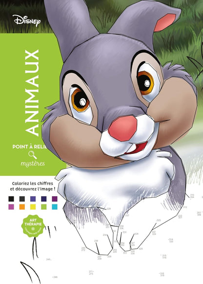 Disney Animals Dot-to-Dot Coloring Book – Mystery Color by Number (PDF Download)