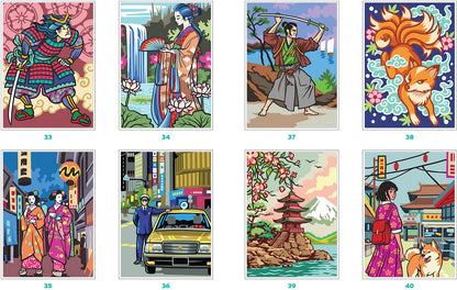 Japan Treasures Mystery Color By Number Book | Japanese Landscapes & Hidden Picture Coloring Book | Printable PDF Coloring Pages for Adults & Teens