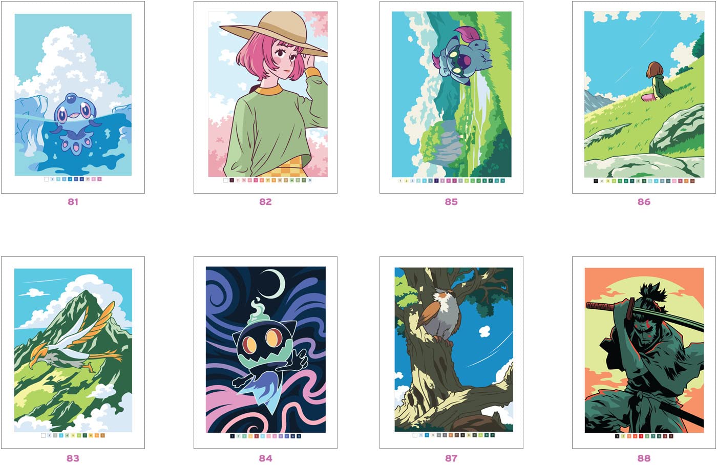 Mystery Coloring – Manga Edition | 100 Pages | Printable & iPad Coloring