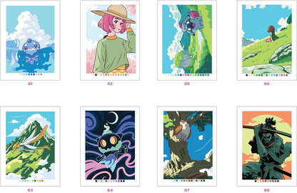 Mystery Coloring – Manga Edition | 100 Pages | Printable & iPad Coloring