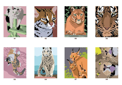 Cats & Felines Color by Number Book PDF – 100 Mystery Coloring Pages for Adults & Teens | Printable & iPad Coloring