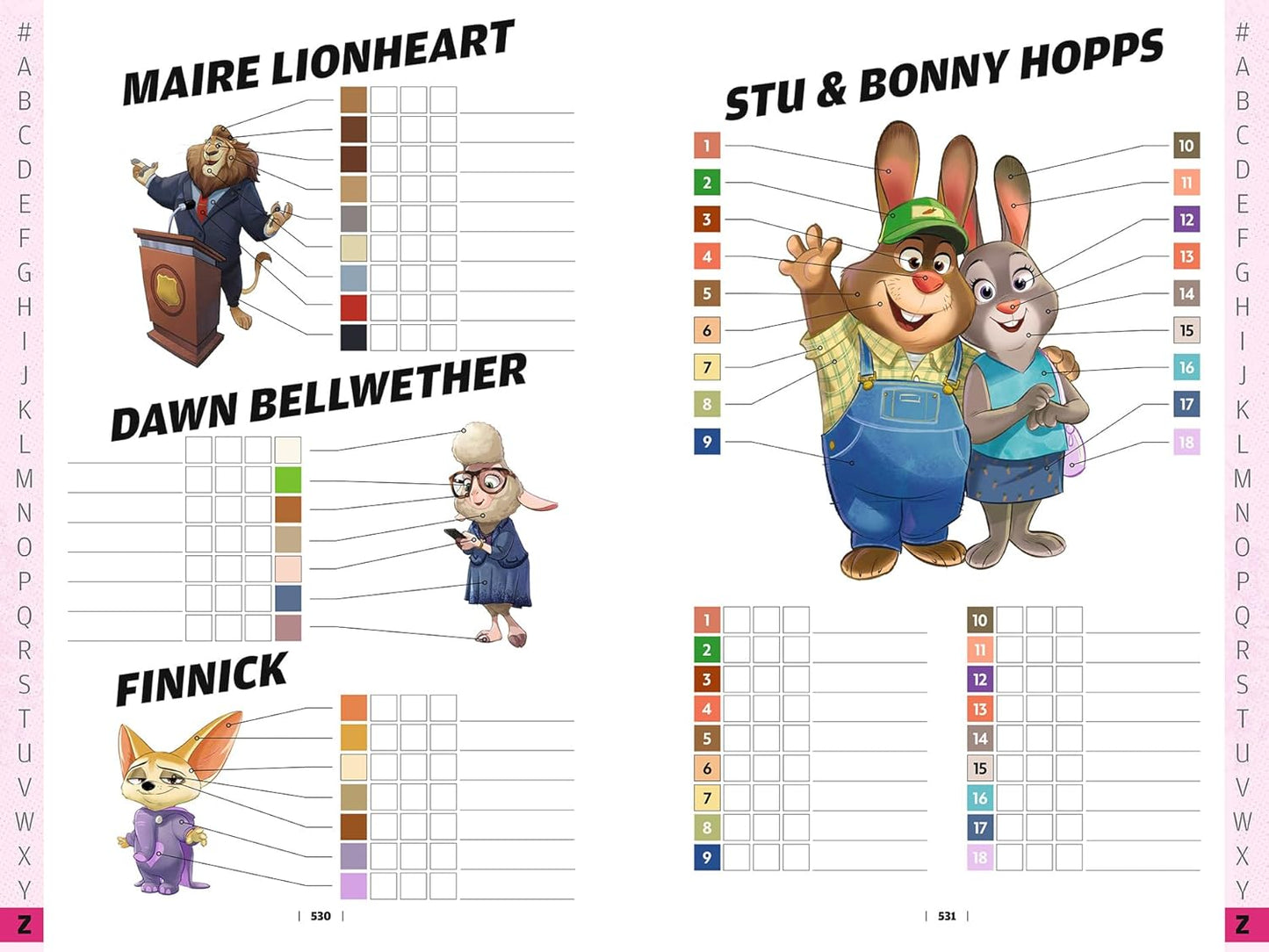 Disney Mystery Coloring Companion Book – Character Color Palette Guide | Printable PDF Download