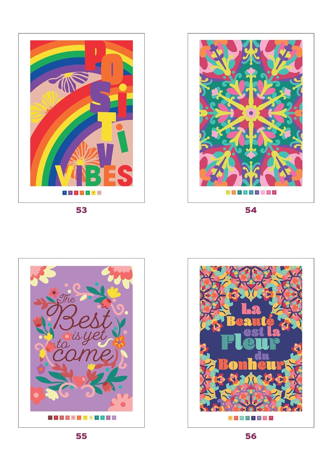 Mystery Color-by-Number – Positive Thoughts & Good Vibes Coloring Book (PDF)