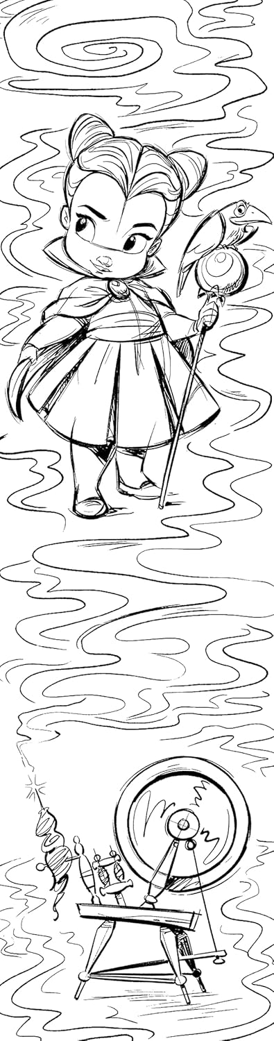 Cute Doll Characters Coloring Bookmarks – 40 Printable Designs (PDF)