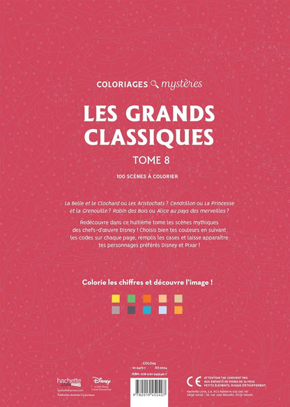 Disney Classic Characters – Mystery Color by Number Coloring Book Vol. 8